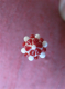 Små rød/hvide 39 - Blomstertop